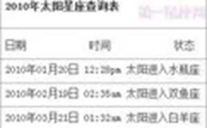 如何查询星座表(如何查询星座表准不准)