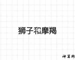 狮子座和摩羯座
