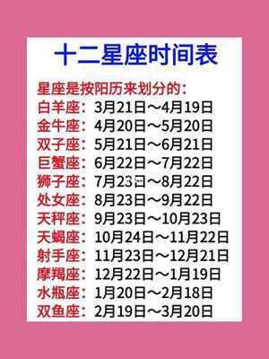 星座月份表的月份是农历还是阳历(星座月份表的月份是农历还是阳历呢)