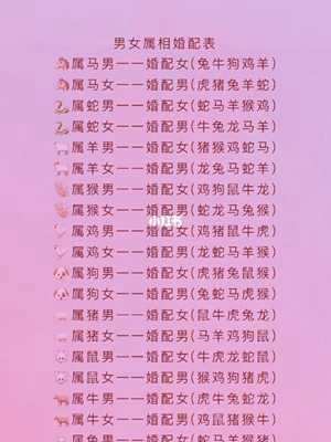 最佳夫妻属相婚配表(12生肖最佳夫妻属相婚配表)