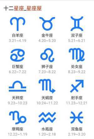十二星座的图标(十二星座的图标)
