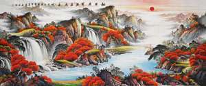 风水山水画客厅图片(风水山水画客厅)
