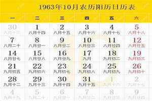 1963年日历表全年12月 1963年日历表全年闰几月