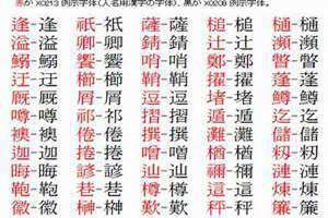 人名用字有哪些(人名用字)