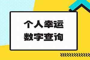 个人幸运数字查询网 个人幸运数字查询买彩票