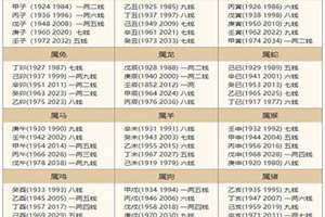 骨重算命对照表2024版(骨重算命对照表)