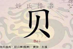 贝姓的来源和历史(贝姓)