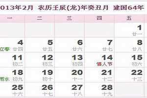 2013年农历什么年份(2013年农历)