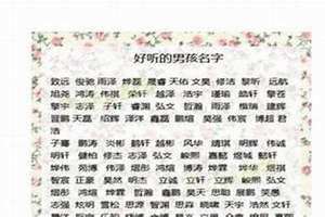 男孩单字名字大全简单(男孩单字名)