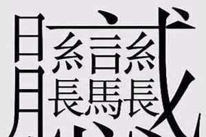 笔画最怪异的字1亿画图片 笔画最怪异的字1亿画 一亿