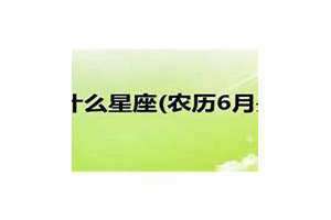 农历6月是什么月属相(农历6月是什么月)