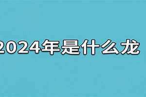 2024年是什么年甲辰龙年(2024年是什么年)