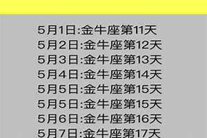 金牛座几月到几月几号生日(金牛座几月到几月)