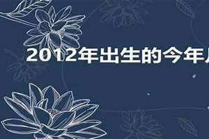 2012年出生的今年几岁属什么(2012年出生的今年几岁)