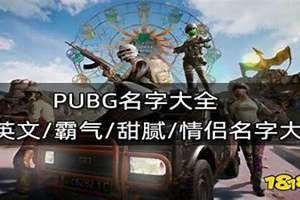 pubg名字怎么取才合格 pubg名字推荐英文名