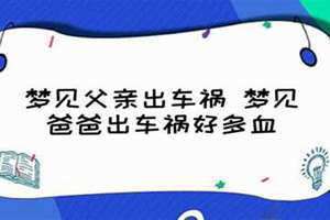 梦见父亲出车祸是什么预兆(梦见父亲出车祸)