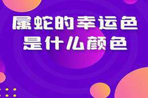 属蛇的幸运色是什么颜色2024(属蛇的幸运色)