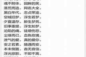 四字成语网名霸气 四字成语网名女生唯美简单