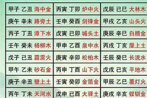 甲己起甲子口诀 6o甲子口诀