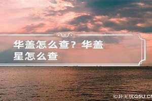 华盖怎么查免费(华盖怎么查)