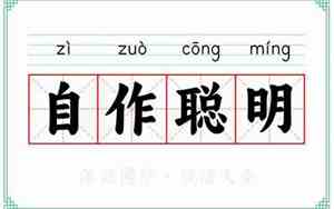 描写人自作聪明的句子简短