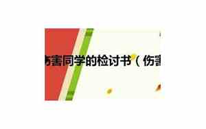 关于和同学发生冲突的检讨