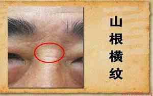 眉毛山根有横纹的男人