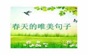 描写春天句子优美的句子摘抄