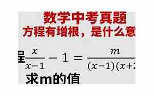 什么是增根举个例子