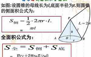 圆锥的公式全部图片