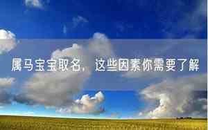 属马宝宝取名字大全男孩