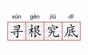 寻根究底的意思和造句
