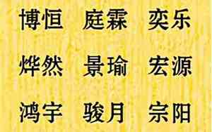 傅氏取名男孩兴旺吉祥类