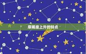 上升摩羯男特点